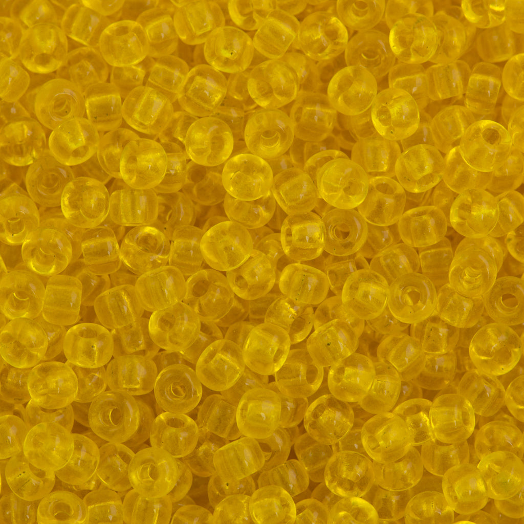 Miyuki Round Seed Bead 6/0 Transparent Yellow 20g Tube (136)