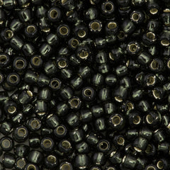 Toho Round Seed Bead 6/0 Silver Lined Dark Grey 5.5-inch tube (29C)