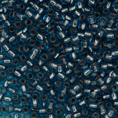 50g Toho Round Seed Bead 6/0 Copper Lined Aquamarine (748)