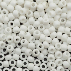 50g Toho Round Seed Bead 6/0 Matte Opaque White AB (761)