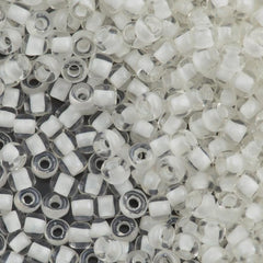 50g Toho Round Seed Bead 6/0 Inside Color Lined Milk White (981)
