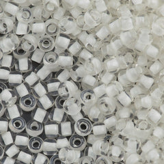 Toho Round Seed Bead 6/0 Inside Color Lined Milk White 2.5-inch tube (981)