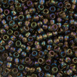 Toho Round Seed Bead 6/0 Inside Color Lined Gold Gray AB 2.5-inch tube (999)