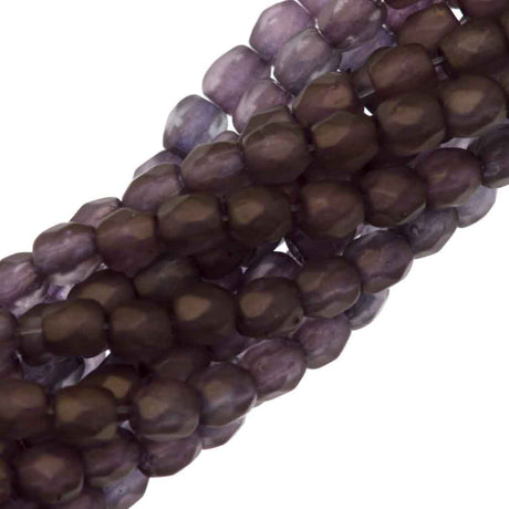 100 Czech Fire Polished 3mm Round Bead Matte Jonquil Bronze (80100BM)