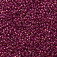 Miyuki Round Seed Bead 15/0 Duracoat Silver Lined Dyed Peony Pink 2-inch Tube (4247)