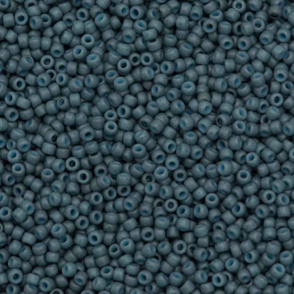 50g Toho Round Seed Bead 11/0 Semi-Glazed Blue Fog (2605F)