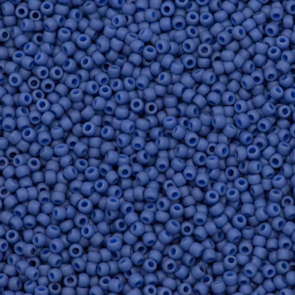 50g Toho Round Seed Bead 11/0 Semi-Glazed Soft Blue (2606F)