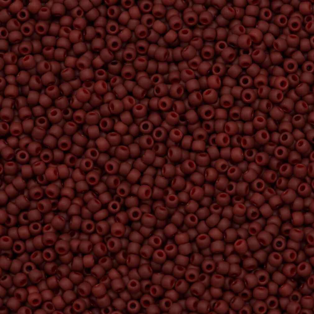 50g Toho Round Seed Bead 11/0 Semi-Glazed Dark Red (2609F)
