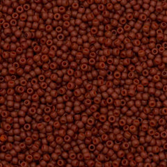 50g Toho Round Seed Bead 11/0 Semi-Glazed Burnt Orange (2610F)
