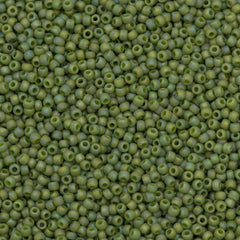 50g Toho Round Seed Bead 11/0 Semi-Glazed Honeydew AB (2632F)