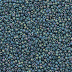 50g Toho Round Seed Bead 11/0 Semi-Glazed Blue Fog AB (2635F)
