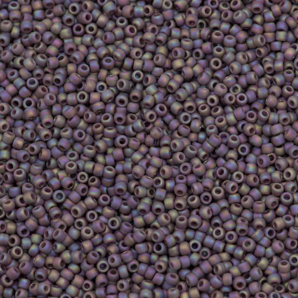 Toho Round Seed Bead 11/0 Semi-Glazed Lavender AB 2.5-inch Tube (2638F)