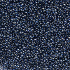 Toho Round Seed Bead 11/0 Inside Color Lined Navy Blue Luster 2.5-inch Tube (362)