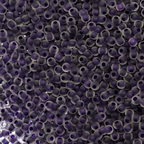 50g Toho Round Seed Bead 11/0 Matte Inside Color Lined Grape (774F)