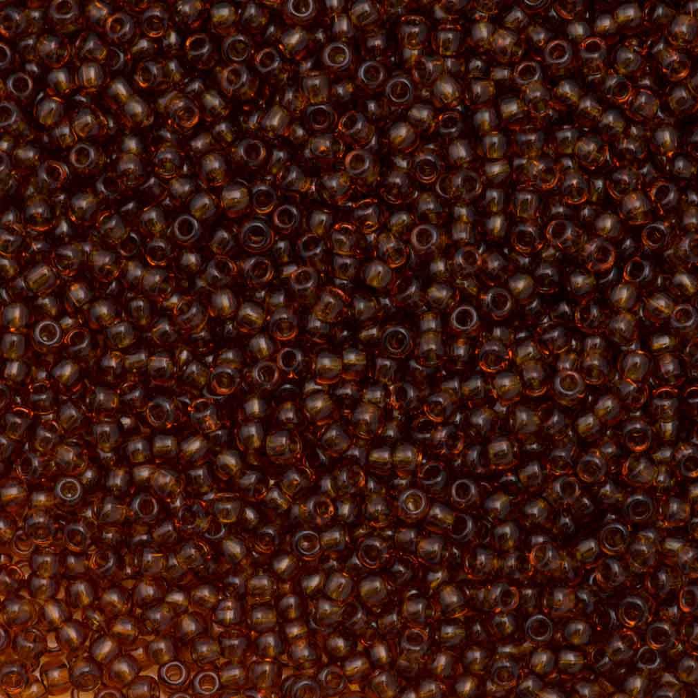 50g Toho Round Seed Bead 11/0 Transparent Smoky Topaz (941)