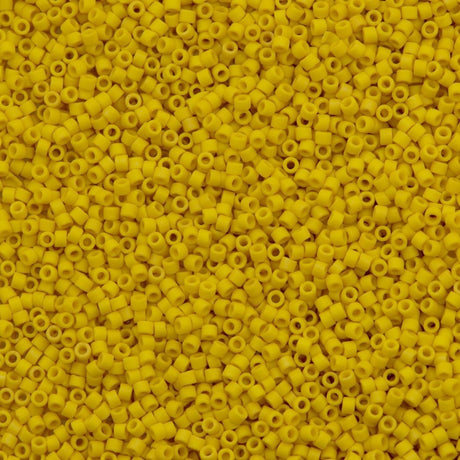 Miyuki Delica Seed Bead 11/0 Matte Opaque Glazed Pineapple 2-inch Tube DB2284