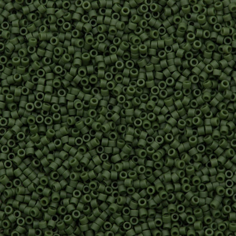 25g Miyuki Delica Seed Bead 11/0 Matte Opaque Glazed Avocado DB2291