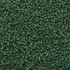 25g Miyuki Delica Seed Bead 11/0 Matte Opaque Glazed Basil Green AB DB2312