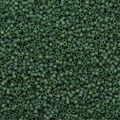 Miyuki Delica Seed Bead 11/0 Matte Opaque Glazed Basil Green AB 2-inch Tube DB2312