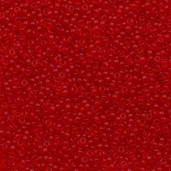 50g Miyuki Round Seed Bead 11/0 Transparent Red (140)