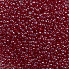 Toho Round Seed Bead 11/0 Transparent Ruby Luster 2.5-inch Tube (109C)
