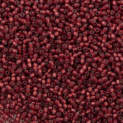 50g Toho Round Seed Bead 11/0 Silver Lined Milky Pomegranate (2113)