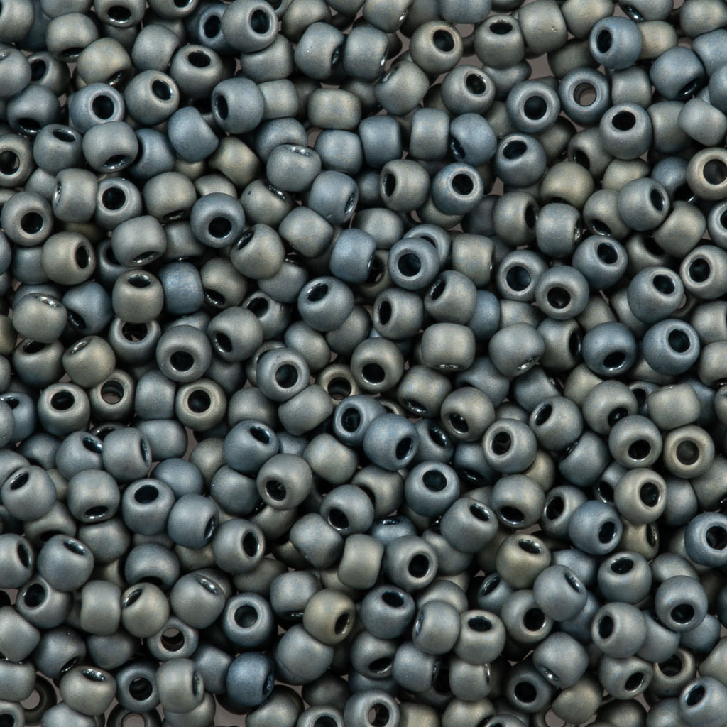 Toho Round Seed Bead 11/0 Higher Metallic Matte Blue Haze (512F)