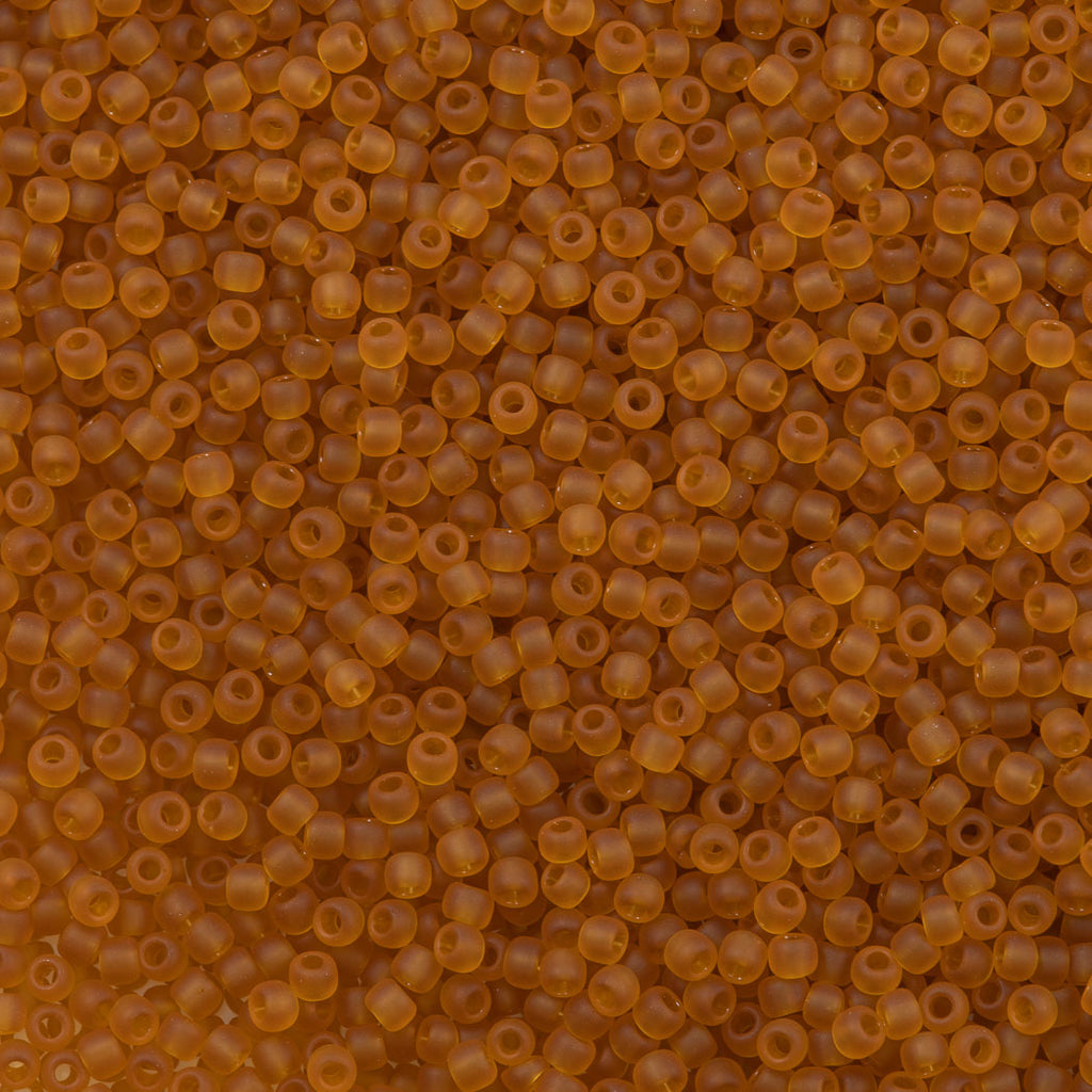 Toho Round Seed Bead 11/0 Transparent Matte Dark Amber (2CF)