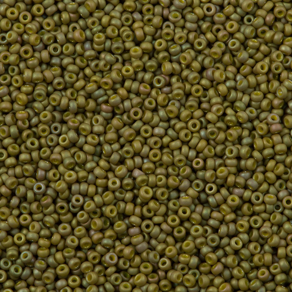 Miyuki Round Seed Bead 11/0 Opaque Matte Olive 22g Tube (2033)