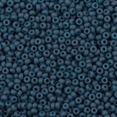 8g Miyuki Round Seed Bead 11/0 Opaque Matte Slate Blue (2038)