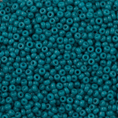 50g Miyuki Round Seed Bead 11/0 Opaque Matte Dyed Dark Teal Blue (2051)