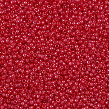 Toho Round Seed Bead 11/0 Opaque Luster Raspberry 2.5-inch Tube (125)
