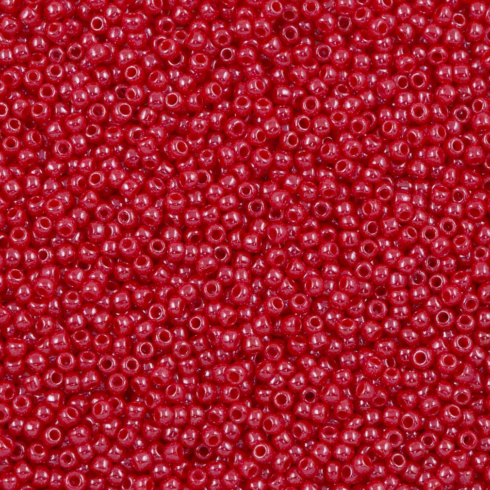 Toho Round Seed Bead 11/0 Opaque Luster Raspberry 2.5-inch Tube (125)