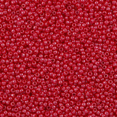Toho Round Seed Bead 11/0 Opaque Luster Raspberry 2.5-inch Tube (125)