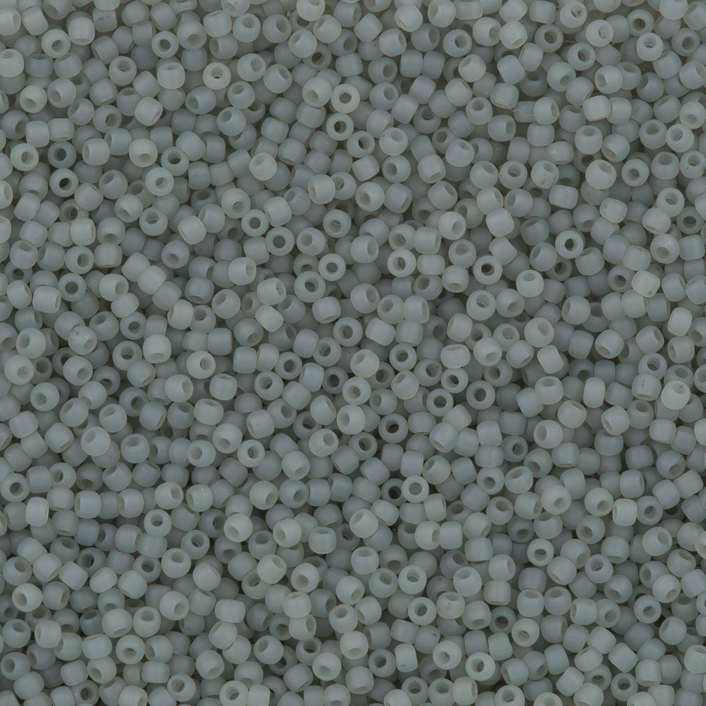 50g Toho Round Seed Bead 11/0 Transparent Ceylon Matte Gray (150F)