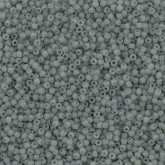 Toho Round Seed Bead 11/0 Transparent Ceylon Matte Gray 2.5-inch Tube (150F)