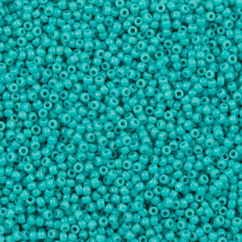 Toho Treasure 11/0 OPAQUE YELLOW-LINED AQUA Seed Beads