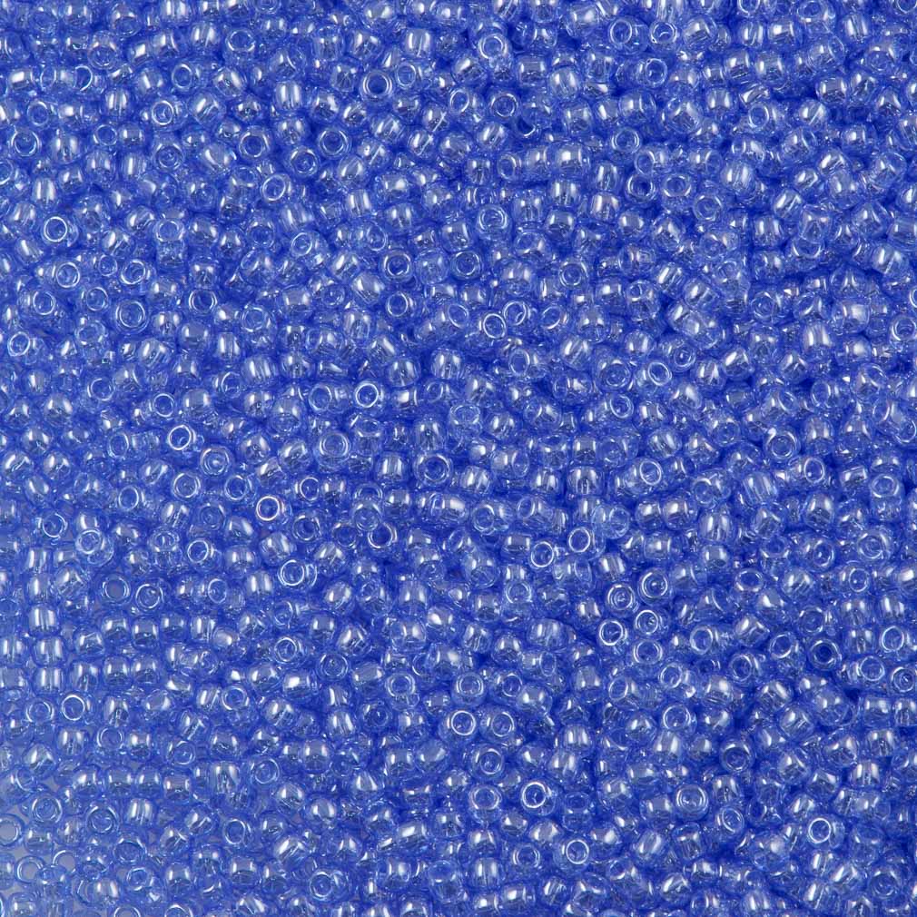50g Toho Round Seed Bead 11/0 Transparent Luster Pastel Blue (107)