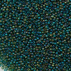50g Toho Round Seed Bead 11/0 Transparent Emerald AB (179)