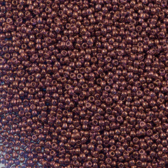 50g Toho Round Seed Beads 11/0 Transparent Amethyst Gold Luster (201)