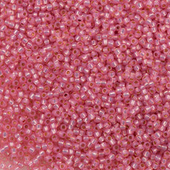50g Toho Round Seed Bead 11/0 PermaFinish Silver Lined Ceylon Pink (2106PF)