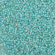 50g Toho Round Seed Bead 11/0 Permanent Finish Silver Lined Milky Light Aqua (2116PF)