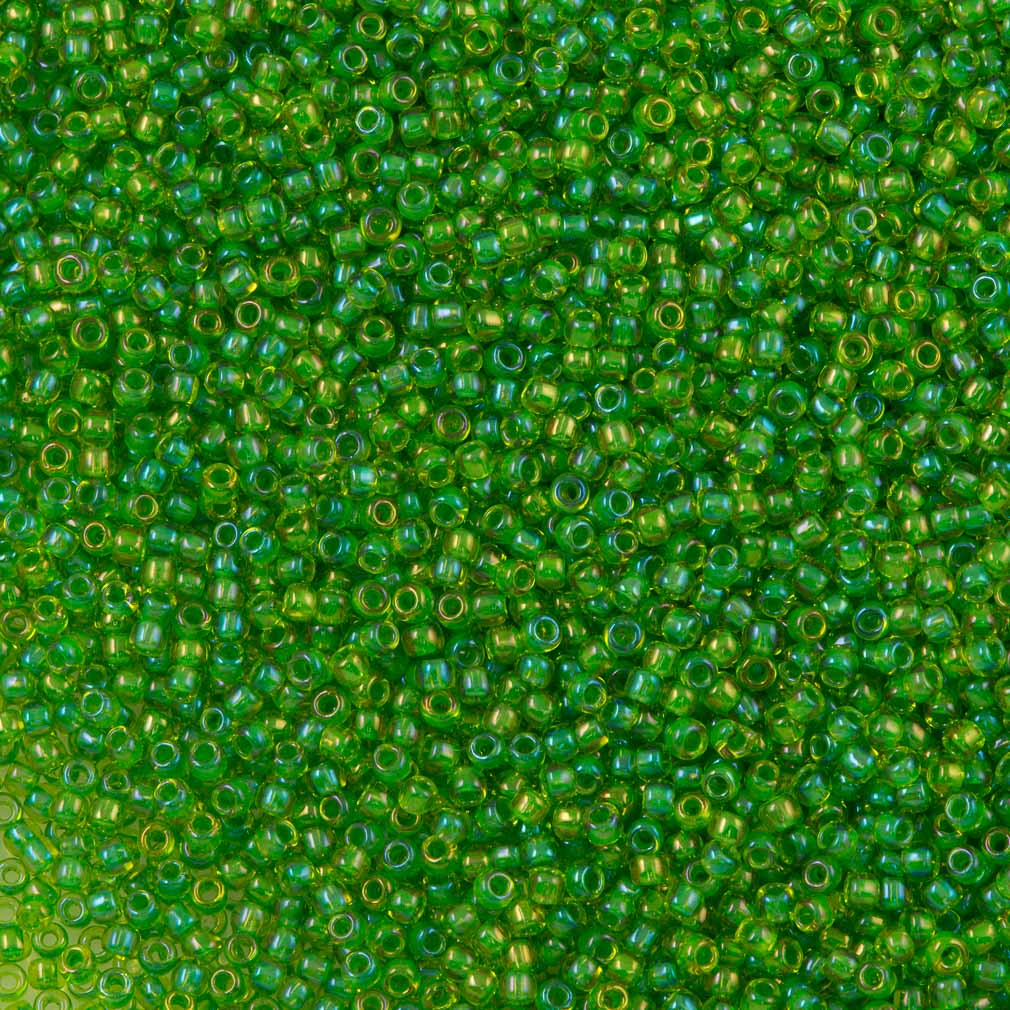 Toho Round Seed Bead 11/0 Jonquil Inside Color Lined Shamrock (306)