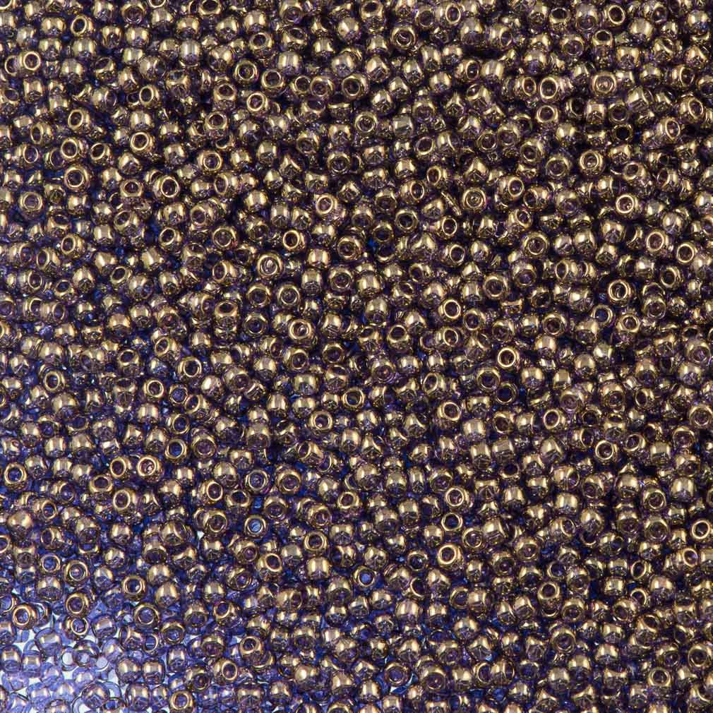 50g Toho Round Seed Bead 11/0 Gold Luster Light Tanzanite (325)