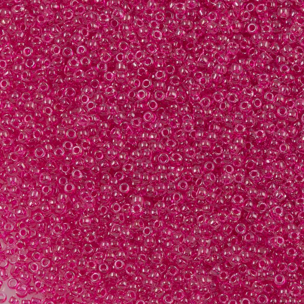 50g Toho Round Seed Bead 11/0 Inside Color Lined Fuchsia (350)