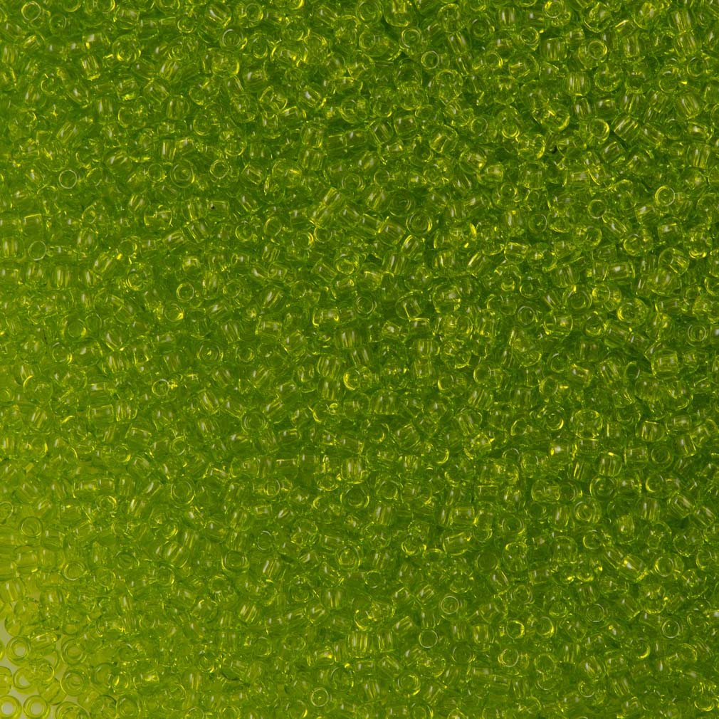 50g Toho Round Seed Bead 11/0 Transparent Lime (4)