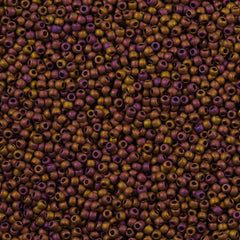 50g Toho Round Seed Beads 11/0 Higher Metallic Matte Copper Twilight (514F)