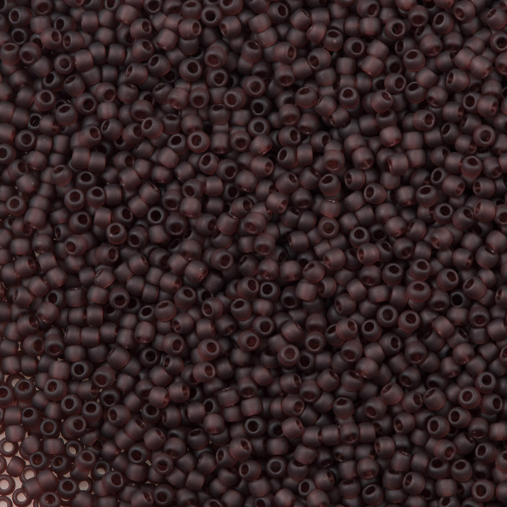 50g Toho Round Seed Beads 11/0 Transparent Matte Dark Amethyst (6CF)