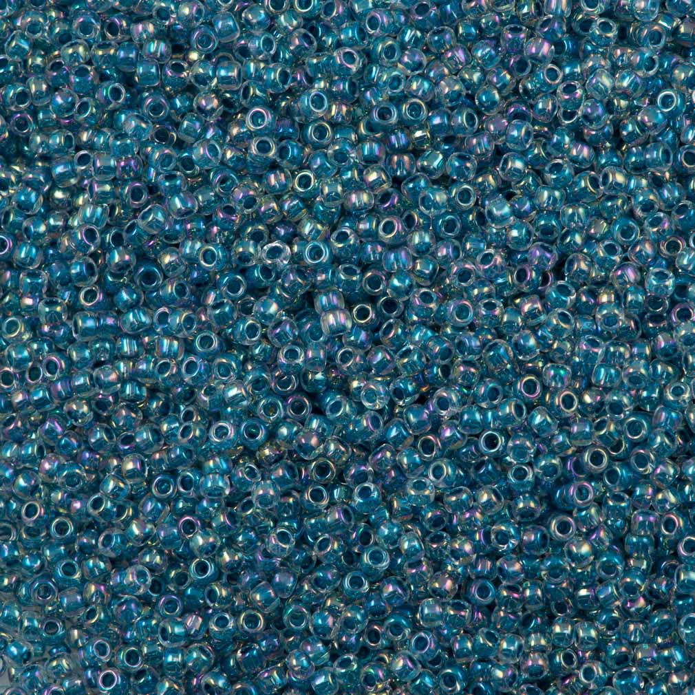 50g Toho Round Seed Bead 11/0 Inside Color Lined Capri AB (782)