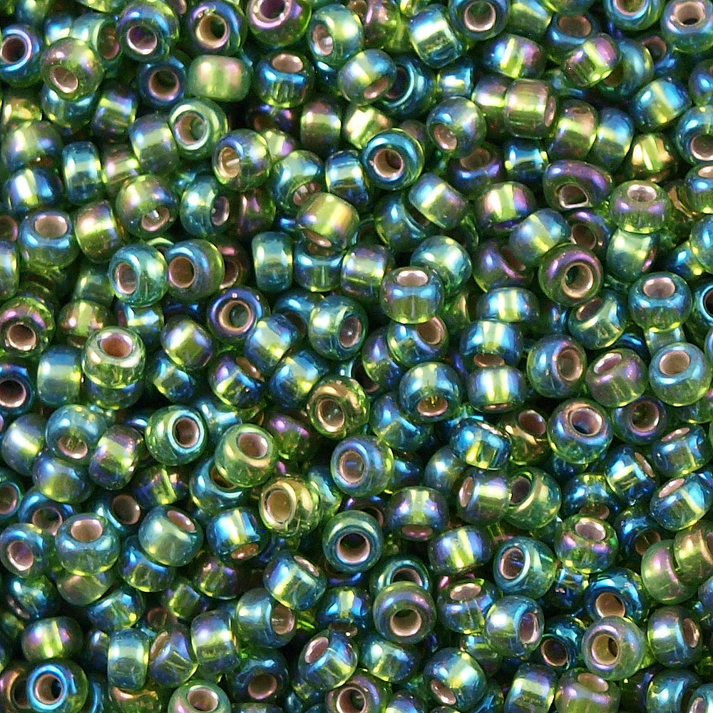 Miyuki Round Seed Bead 11/0 Silver Lined Olive AB (1026)